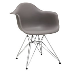 Vitra Eames DAR 43cm Armchair Mauve Grey/Chrome